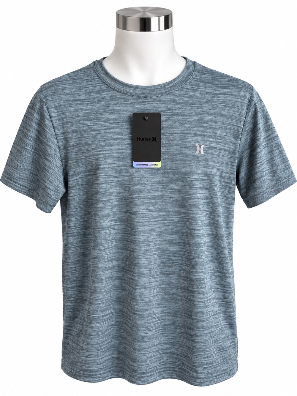 Hurley Men's Heather Slate Blue Performance Crew Tee
